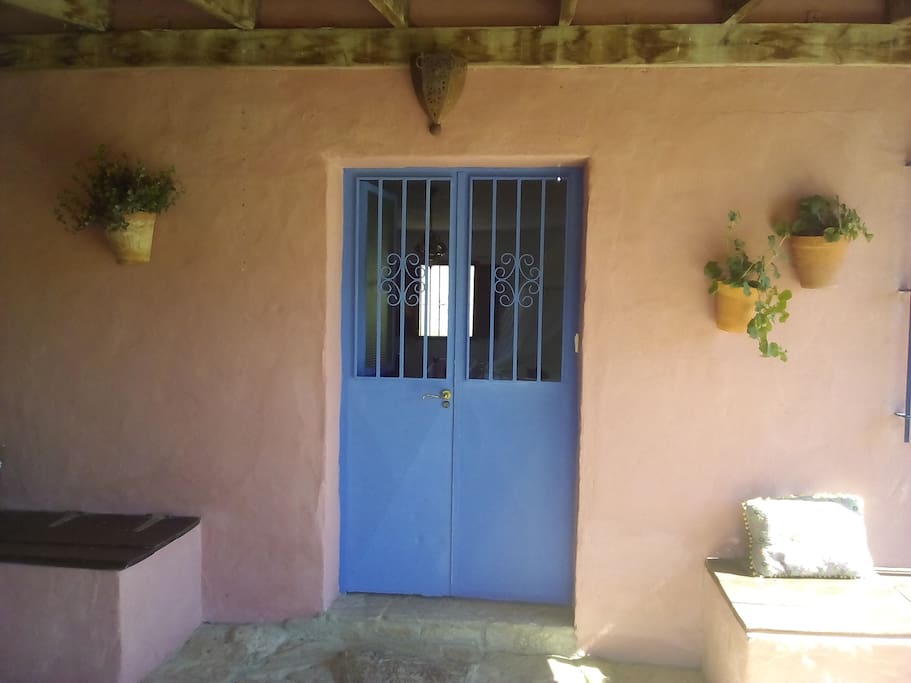 Your front door, no one to disturb you.