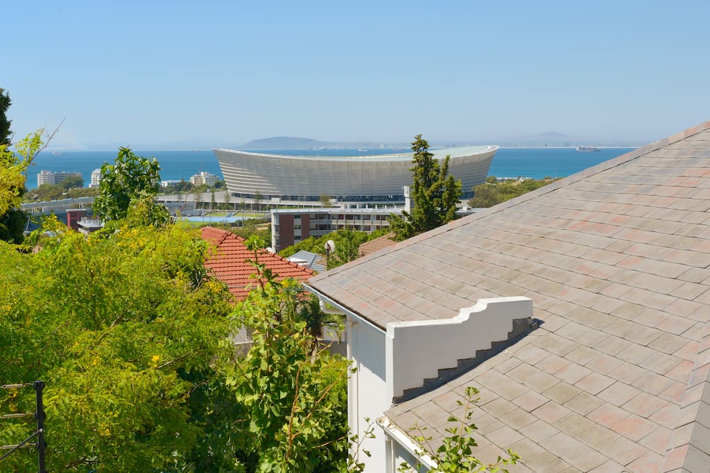 View from the house over the Green Point Stadium.