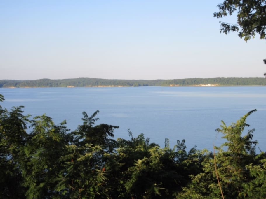View of Kentucky Lake from the lakehouse. Private dock and swim area included.