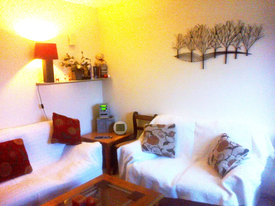 comfortable lounge with TV/radio/CD