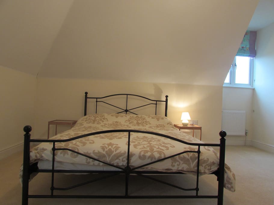 Comfortable new bed with a new comfy mattress