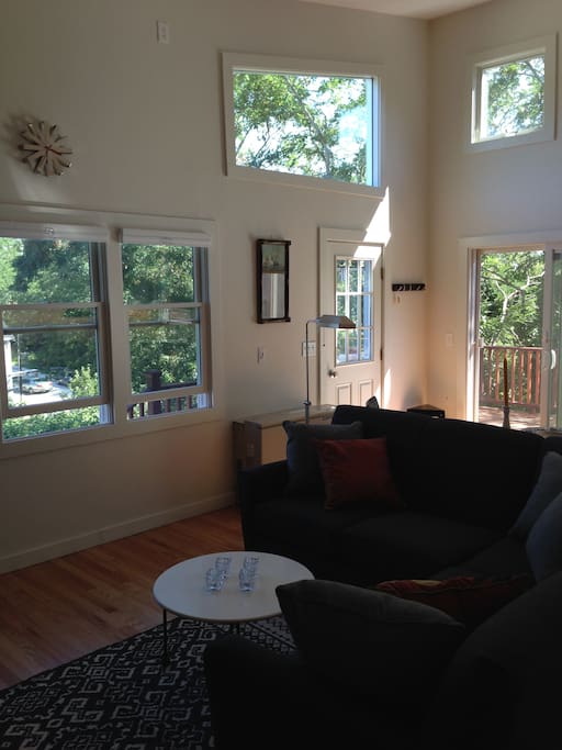 Vaulted ceilings and lots of natural light