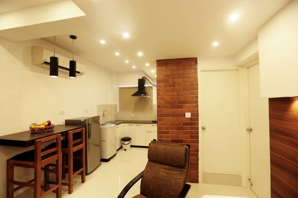 kitchenette with dining table