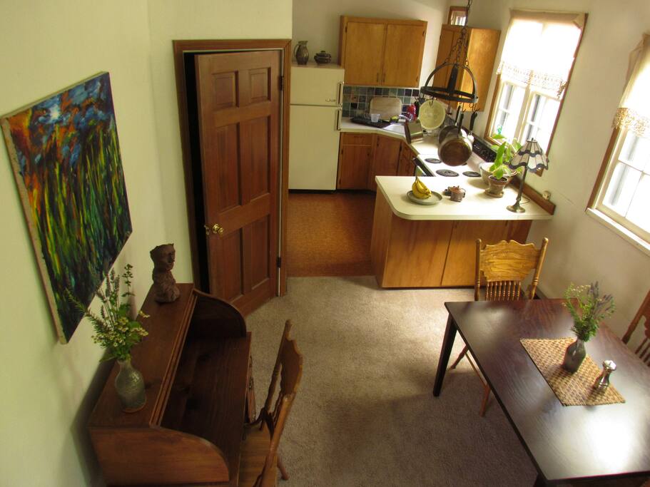 Dining room and full kitchen