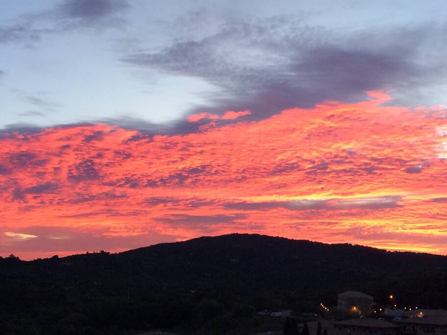 Sunset from roof terrace