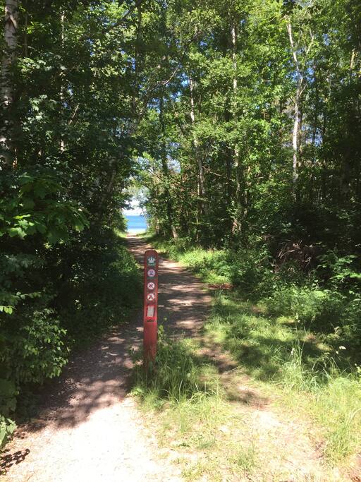 15 min gang ad sti gennemplantage til vandet