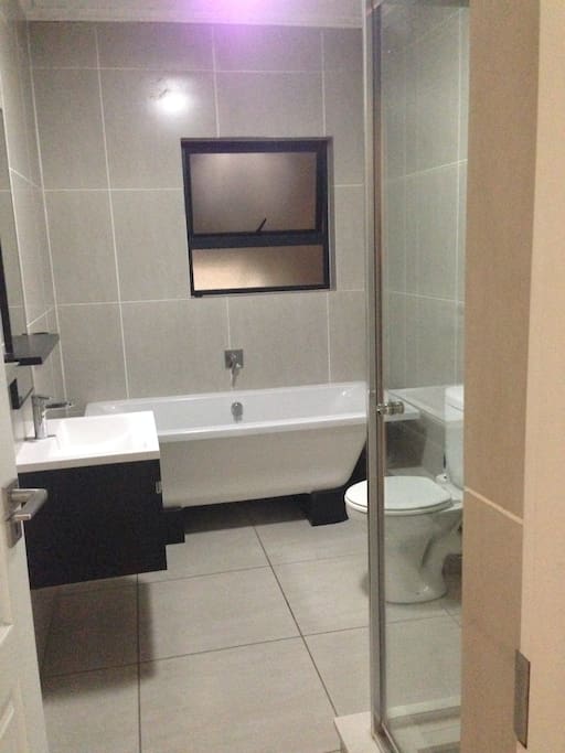 Beautiful big bath and shower