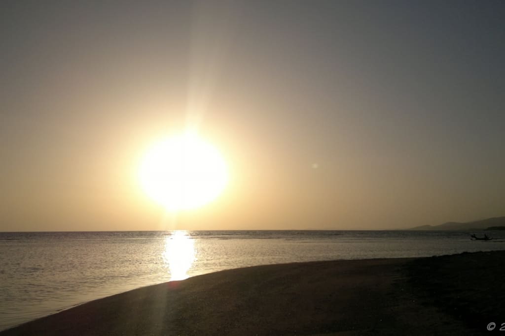sunset from playa buen hombre