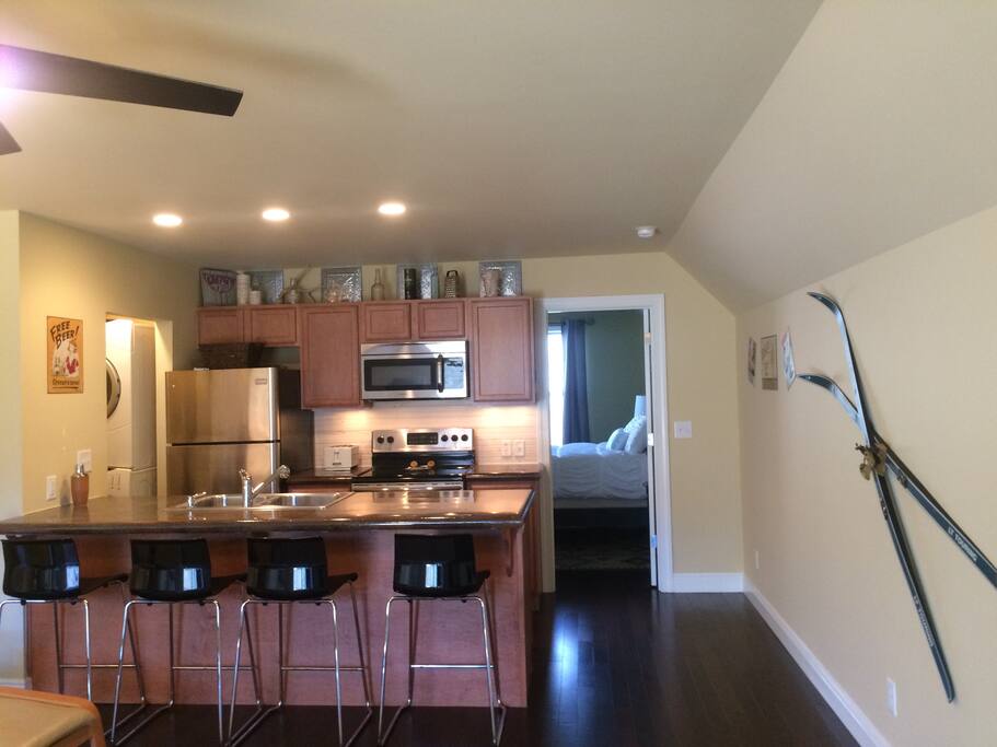 living area/kitchen