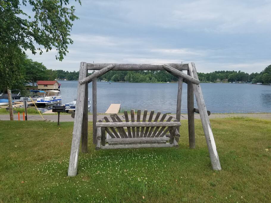 Swinging to a beautiful view