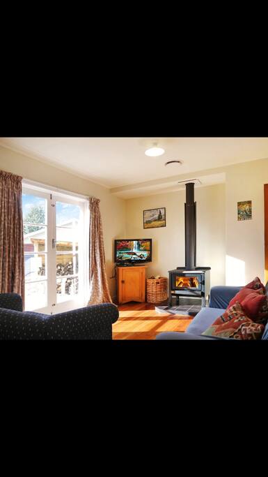 Cosy lounge with fire