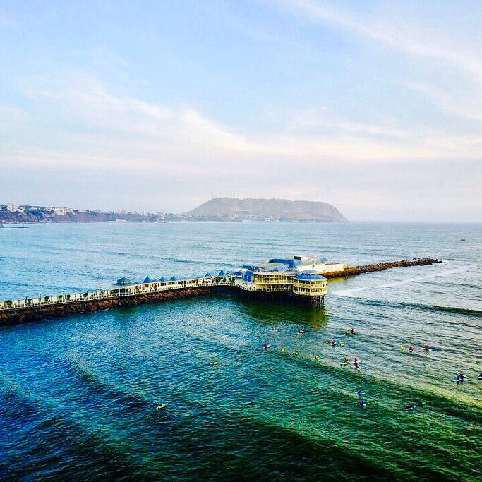 Vista de la playa a 5 minutos a pie desde el departamento.