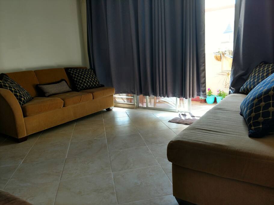 plenty of space! Note: the couch folds out into a sofa bed( FULL)