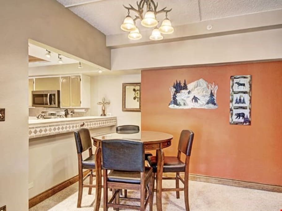 Entertain and enjoy meals together at the dining room table.