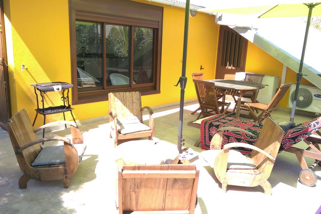 Le salon balinais de la terrasse