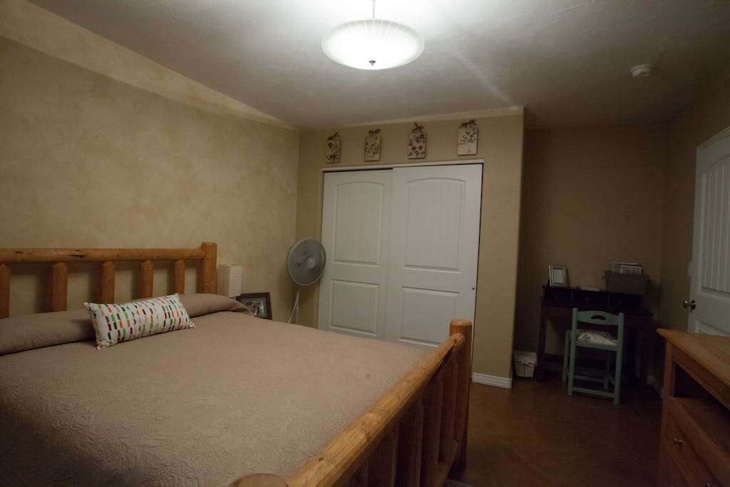 The Sandy Room is downstairs; light and airy, with lots of space.