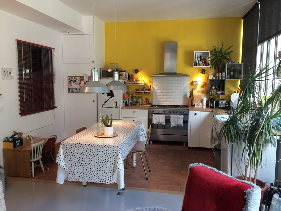 La cuisine ouverte sur le salon