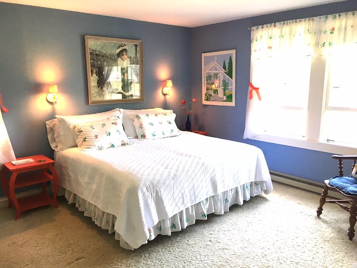 Bedroom #1 - has king size bed (but can be separated into two twins if necessary) TV and a third daybed. A/C window unit.