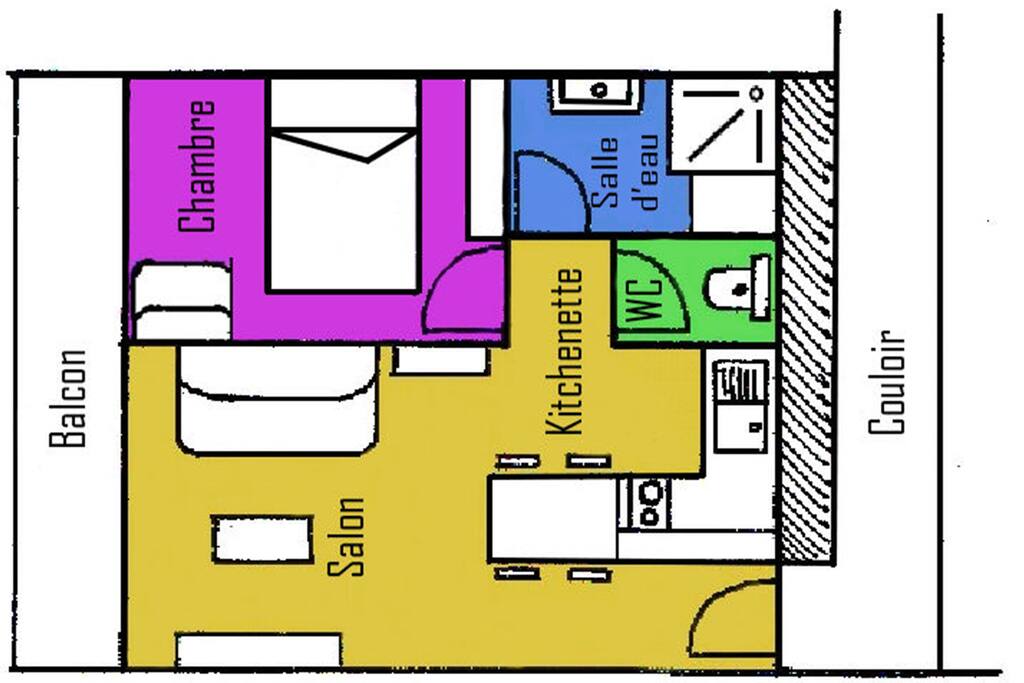 Plan de l'appartement.