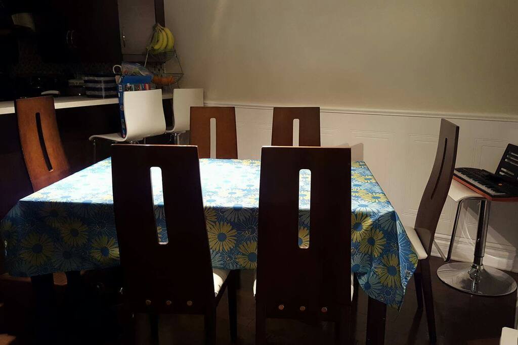 Salle à manger familiale.