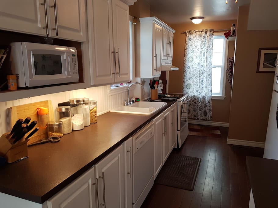 Newly painted kitchen.