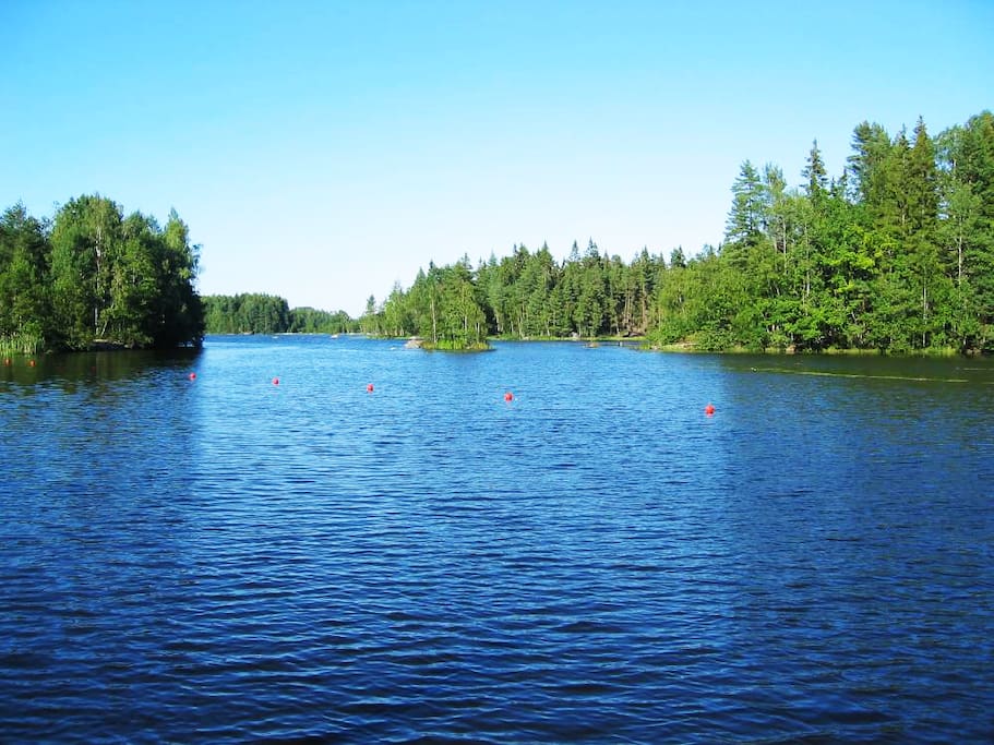 Der See und Fluss Vrigstadsan
