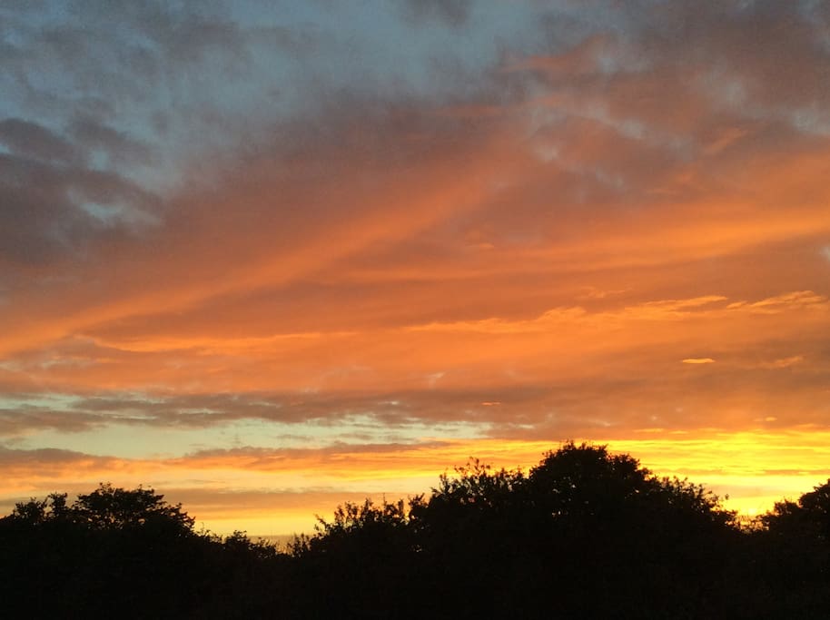 sunset from the tent