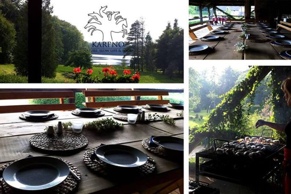 Grill z widokiem na jezioro/Grill with a view.