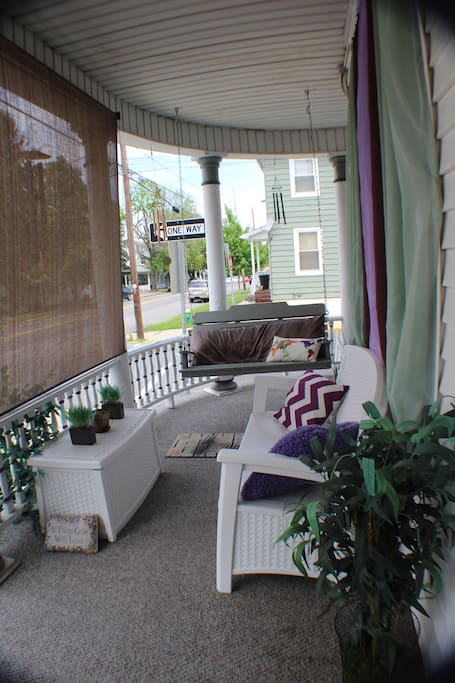 Did I mention private porch complete with screen and swing?