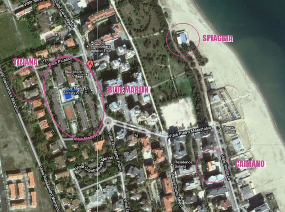 piscina gratis nel villaggio blue marlin
di fronte