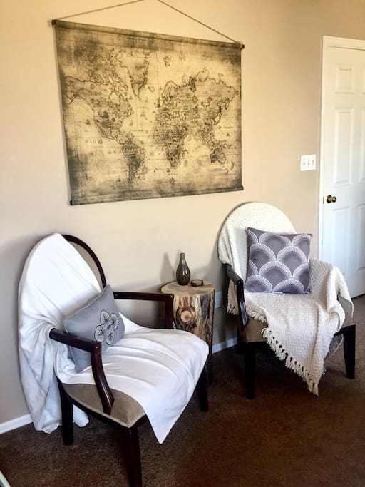 Master bedroom seating area