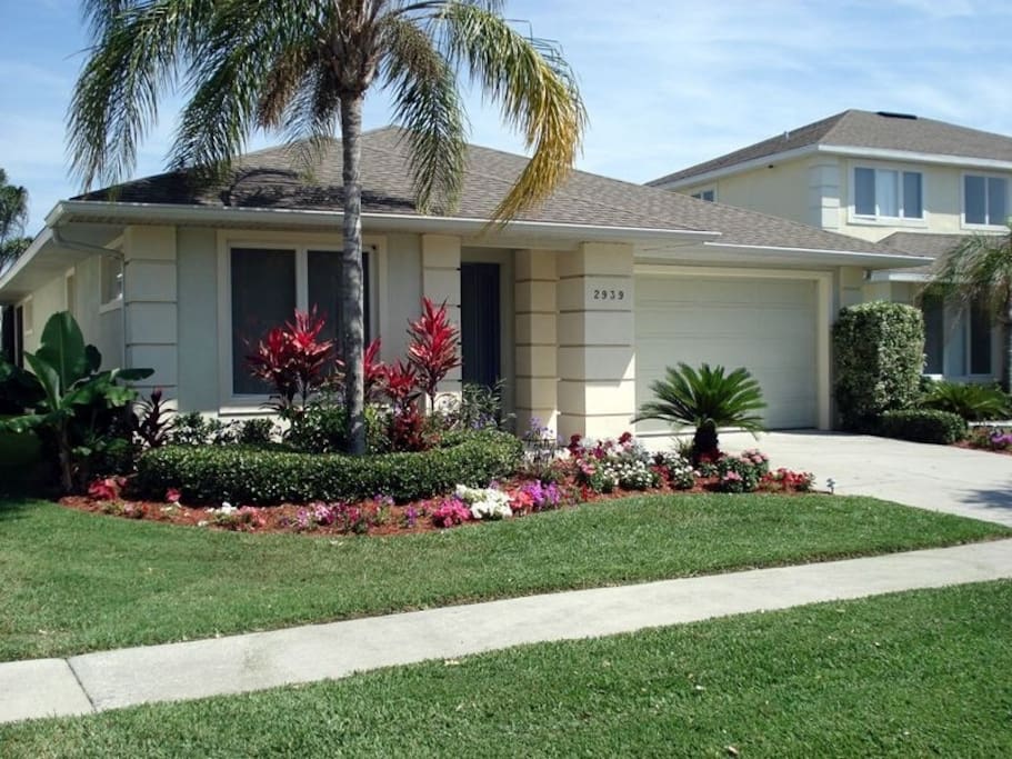The house, viewed from the street