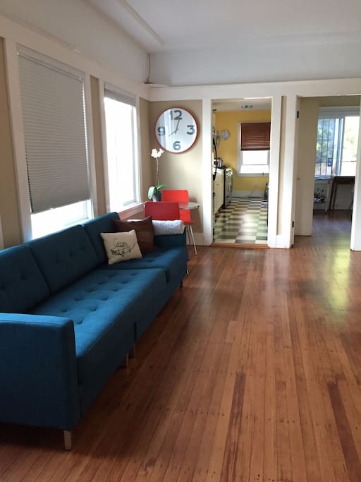 Living room with bistro dining table