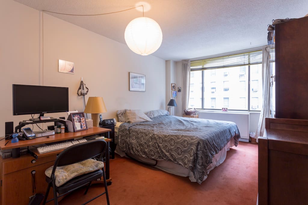 Roomy, airy bedroom
