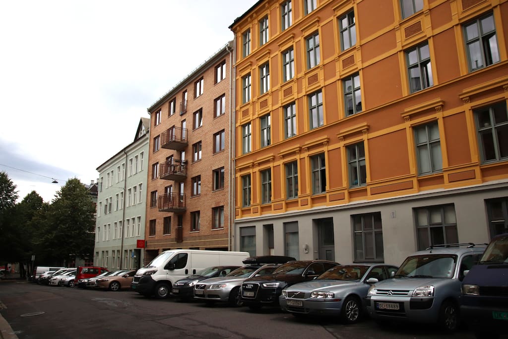 The apartment is located centrally in Grünerløkka, Oslo's hippest neighborhood.