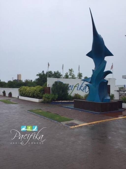 Entrada del residencial.