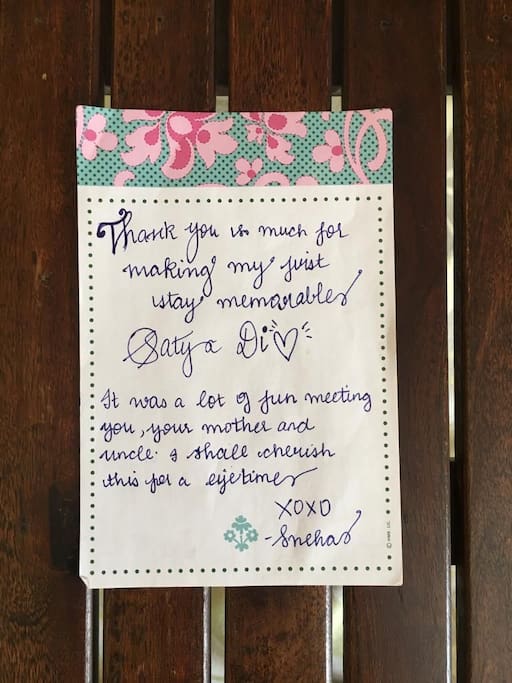 and when someone leaves a super cute note like this, well..