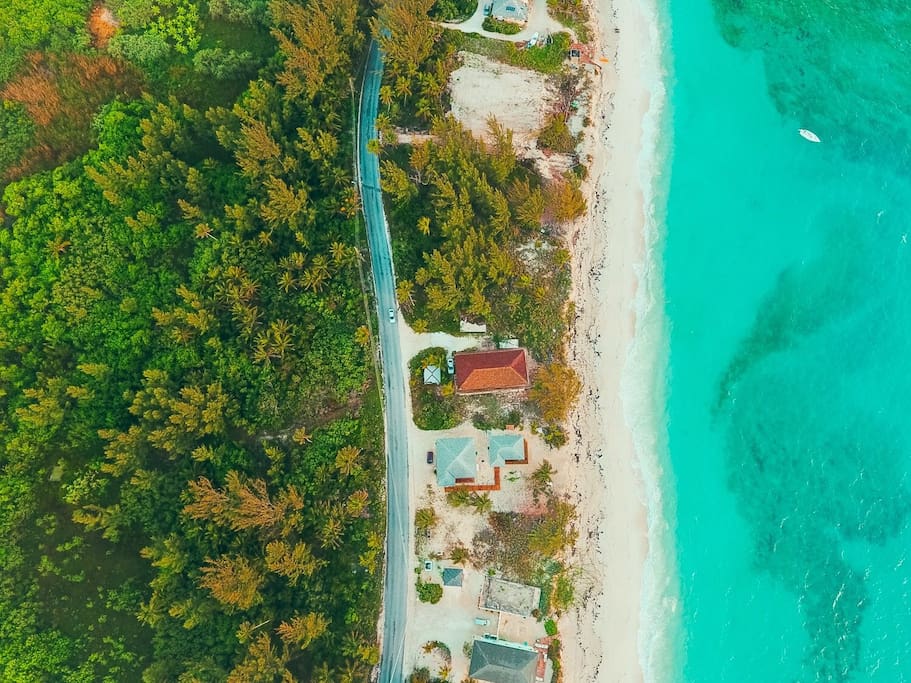 Aerial view of the property