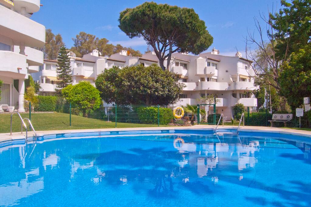 One of two swimming pools