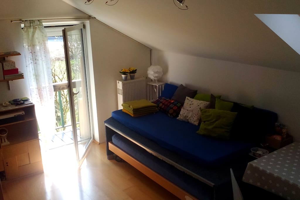 Couch und Bett eingefahren