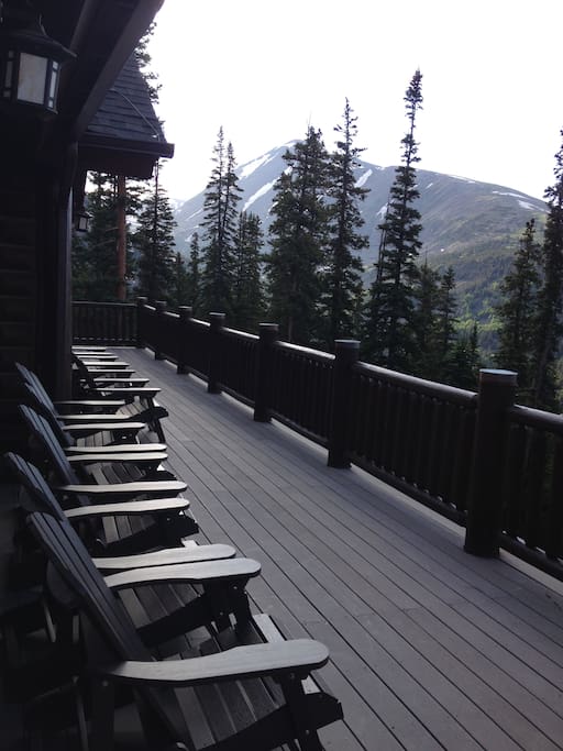 Lounging on the long back deck