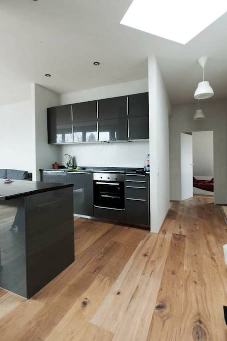 You can use the kitchen and keep things to cook at home.