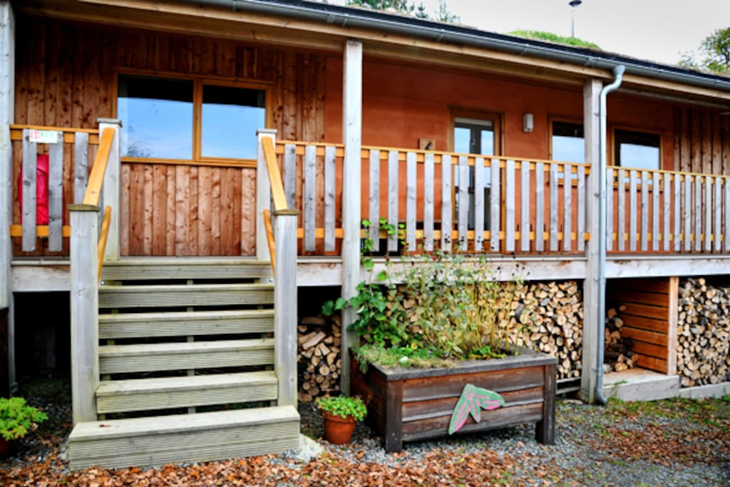 Access to all three apartments is via the wooden steps with additional ramp access to the verandas at the front and back