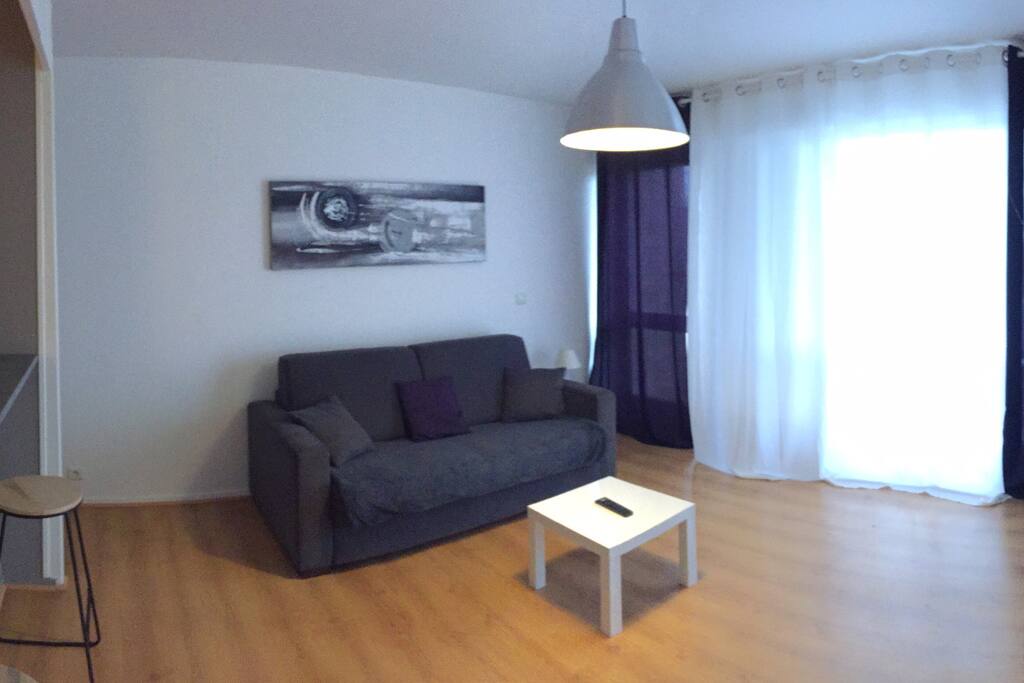 Canapé lit avec un vrai matelas 140x190.