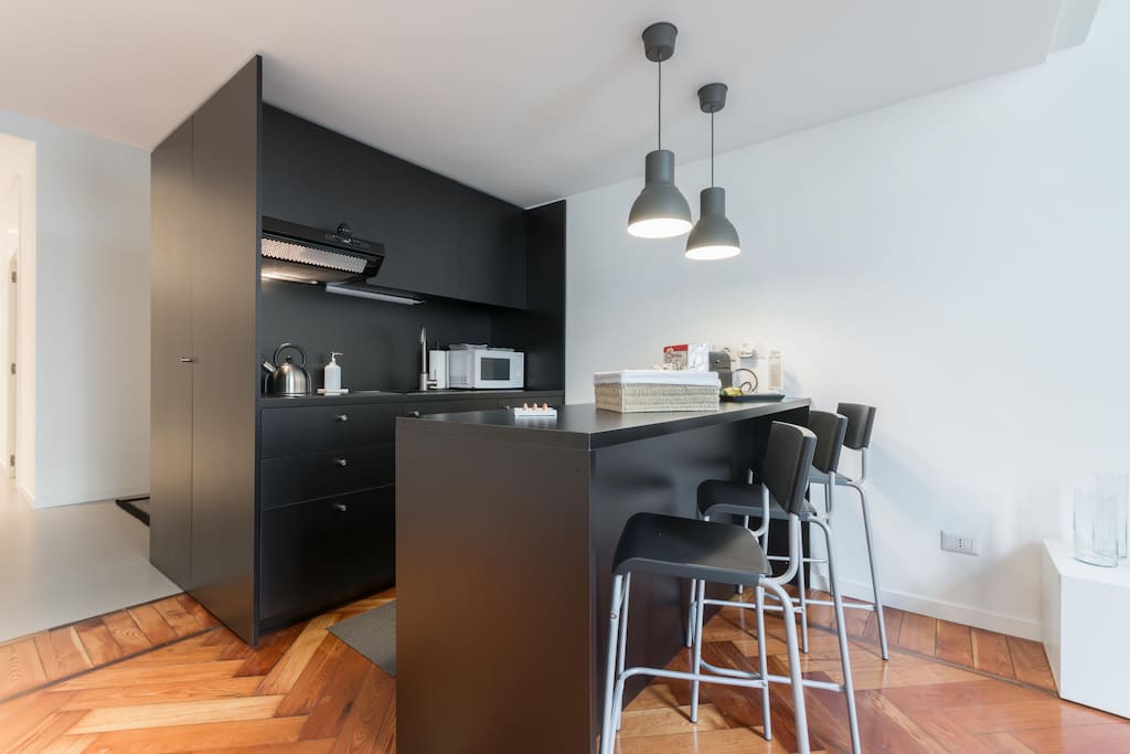 stylish fully equipped kitchen