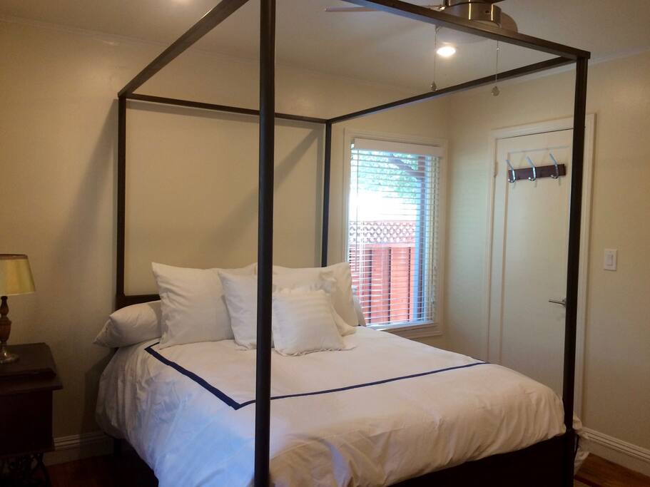 Bedroom is off-street and has a Large Closet