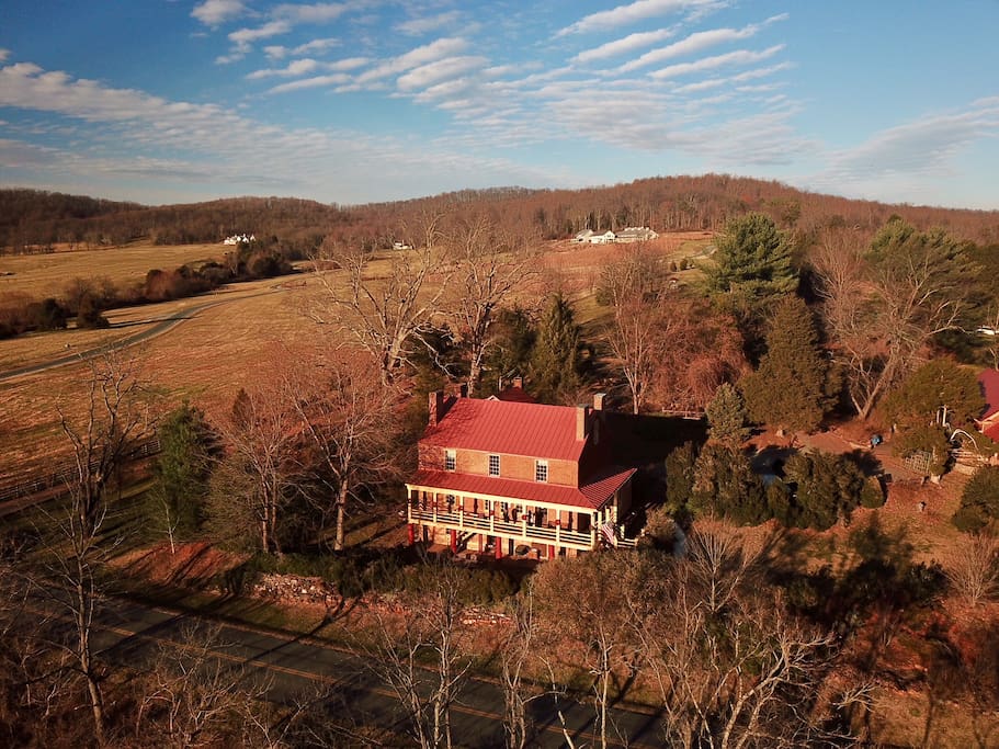 Inn in front, Pippin Hill in back