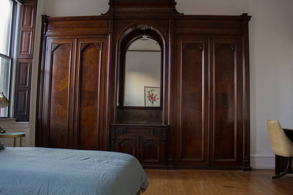 Mahogany closets