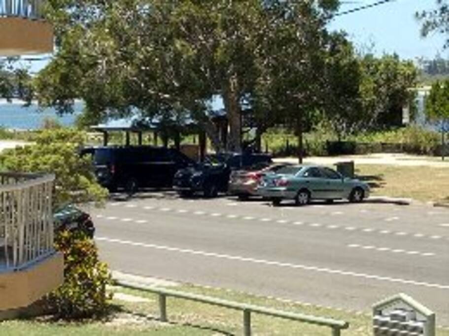 Beach across the road