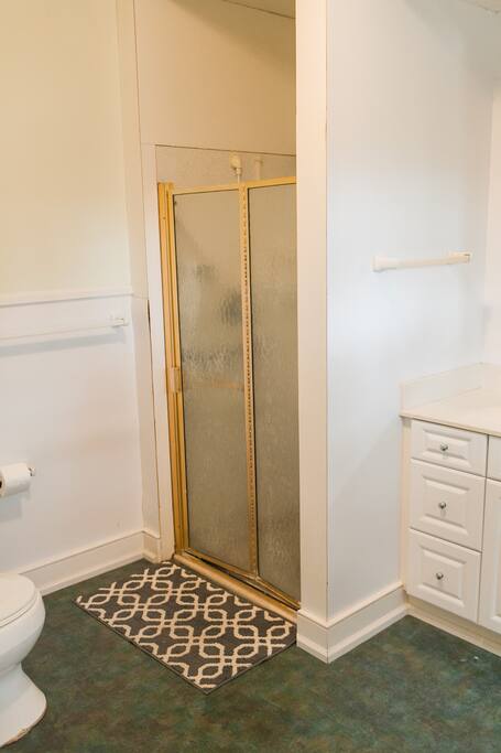 Private bath with shower